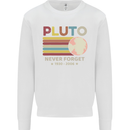 Pluto Never Forget Space Astronomy Planet Kids Sweatshirt Jumper White