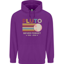 Pluto Never Forget Space Astronomy Planet Mens 80% Cotton Hoodie Purple