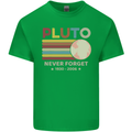 Pluto Never Forget Space Astronomy Planet Mens Cotton T-Shirt Tee Top Irish Green
