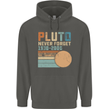 Pluto Never Forget Space Planet Astronomy Childrens Kids Hoodie Storm Grey