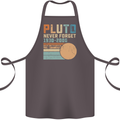 Pluto Never Forget Space Planet Astronomy Cotton Apron 100% Organic Dark Grey