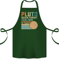 Pluto Never Forget Space Planet Astronomy Cotton Apron 100% Organic Forest Green