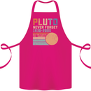 Pluto Never Forget Space Planet Astronomy Cotton Apron 100% Organic Pink