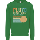 Pluto Never Forget Space Planet Astronomy Kids Sweatshirt Jumper Irish Green
