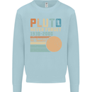 Pluto Never Forget Space Planet Astronomy Kids Sweatshirt Jumper Light Blue