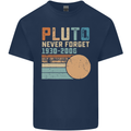Pluto Never Forget Space Planet Astronomy Kids T-Shirt Childrens Navy Blue
