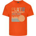 Pluto Never Forget Space Planet Astronomy Kids T-Shirt Childrens Orange