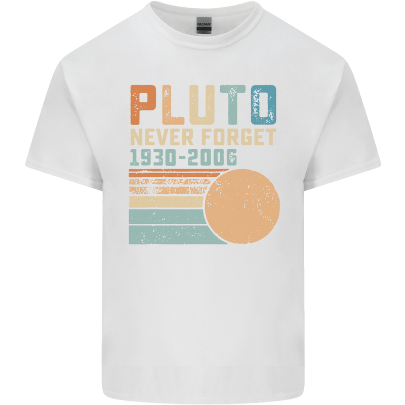 Pluto Never Forget Space Planet Astronomy Kids T-Shirt Childrens White