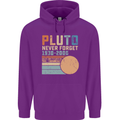 Pluto Never Forget Space Planet Astronomy Mens 80% Cotton Hoodie Purple