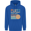 Pluto Never Forget Space Planet Astronomy Mens 80% Cotton Hoodie Royal Blue