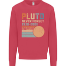 Pluto Never Forget Space Planet Astronomy Mens Sweatshirt Jumper Heliconia