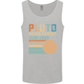 Pluto Never Forget Space Planet Astronomy Mens Vest Tank Top Sports Grey
