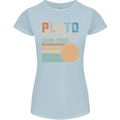 Pluto Never Forget Space Planet Astronomy Womens Petite Cut T-Shirt Light Blue