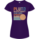 Pluto Never Forget Space Planet Astronomy Womens Petite Cut T-Shirt Purple
