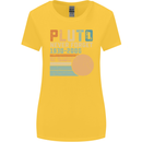 Pluto Never Forget Space Planet Astronomy Womens Wider Cut T-Shirt Yellow