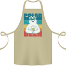 Polar Beer Funny Bear Alcohol Play on Words Cotton Apron 100% Organic Khaki