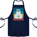 Polar Beer Funny Bear Alcohol Play on Words Cotton Apron 100% Organic Navy Blue