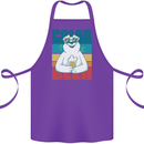 Polar Beer Funny Bear Alcohol Play on Words Cotton Apron 100% Organic Purple