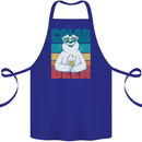 Polar Beer Funny Bear Alcohol Play on Words Cotton Apron 100% Organic Royal Blue