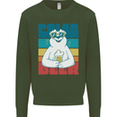 Polar Beer Funny Bear Alcohol Play on Words Kids Sweatshirt Jumper Forest Green