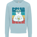 Polar Beer Funny Bear Alcohol Play on Words Kids Sweatshirt Jumper Light Blue