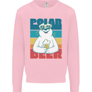 Polar Beer Funny Bear Alcohol Play on Words Kids Sweatshirt Jumper Light Pink