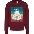Polar Beer Funny Bear Alcohol Play on Words Kids Sweatshirt Jumper Maroon