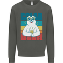 Polar Beer Funny Bear Alcohol Play on Words Kids Sweatshirt Jumper Storm Grey
