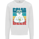 Polar Beer Funny Bear Alcohol Play on Words Kids Sweatshirt Jumper White