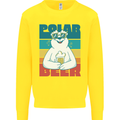 Polar Beer Funny Bear Alcohol Play on Words Kids Sweatshirt Jumper Yellow