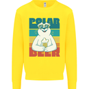 Polar Beer Funny Bear Alcohol Play on Words Kids Sweatshirt Jumper Yellow