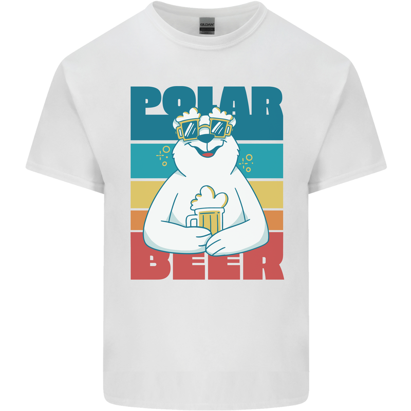 Polar Beer Funny Bear Alcohol Play on Words Kids T-Shirt Childrens White