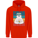 Polar Beer Funny Bear Alcohol Play on Words Mens 80% Cotton Hoodie Bright Red
