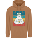 Polar Beer Funny Bear Alcohol Play on Words Mens 80% Cotton Hoodie Caramel Latte