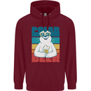 Polar Beer Funny Bear Alcohol Play on Words Mens 80% Cotton Hoodie Maroon