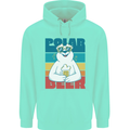 Polar Beer Funny Bear Alcohol Play on Words Mens 80% Cotton Hoodie Peppermint