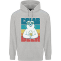 Polar Beer Funny Bear Alcohol Play on Words Mens 80% Cotton Hoodie Sports Grey