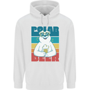 Polar Beer Funny Bear Alcohol Play on Words Mens 80% Cotton Hoodie White