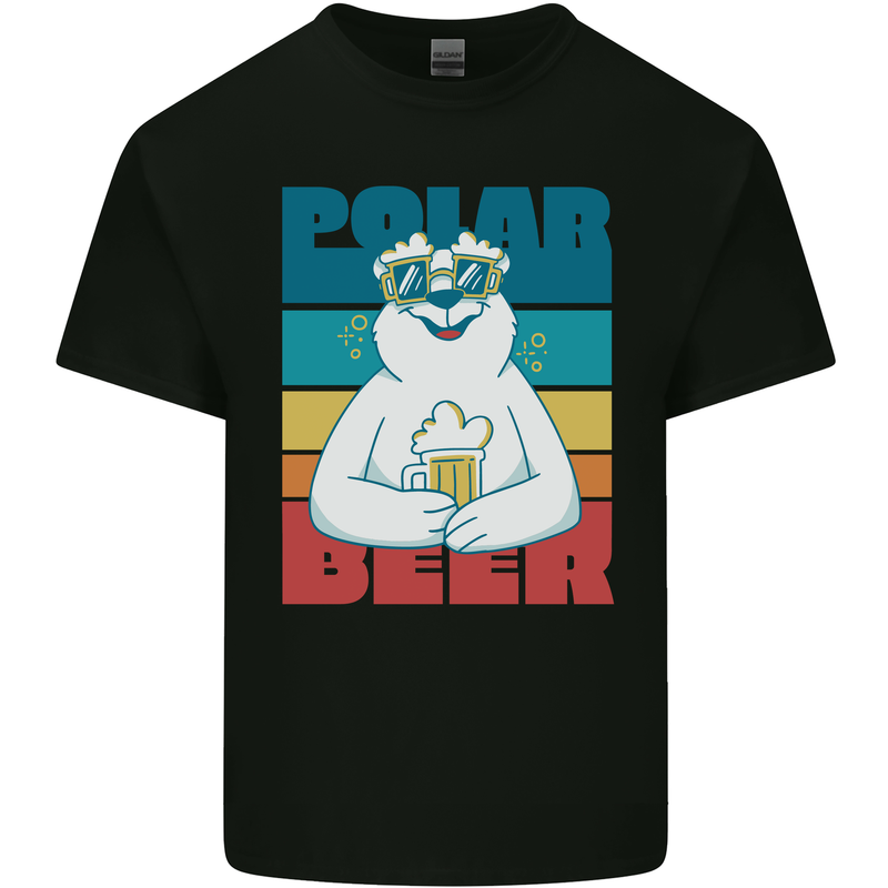 Polar Beer Funny Bear Alcohol Play on Words Mens Cotton T-Shirt Tee Top Black