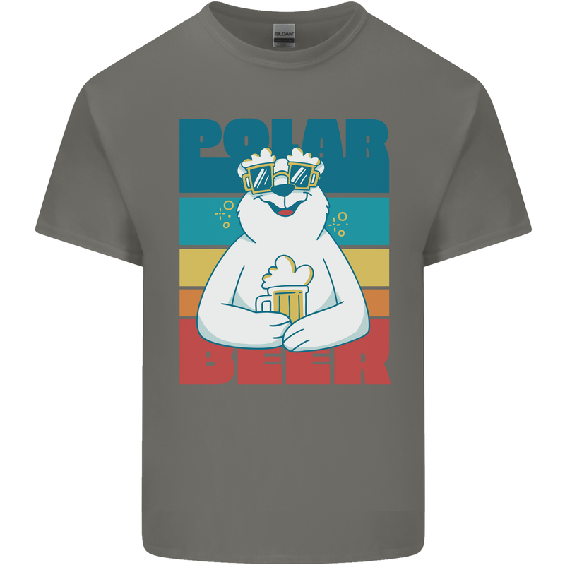 Polar Beer Funny Bear Alcohol Play on Words Mens Cotton T-Shirt Tee Top Charcoal