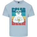 Polar Beer Funny Bear Alcohol Play on Words Mens Cotton T-Shirt Tee Top Light Blue