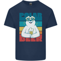 Polar Beer Funny Bear Alcohol Play on Words Mens Cotton T-Shirt Tee Top Navy Blue