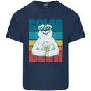 Polar Beer Funny Bear Alcohol Play on Words Mens Cotton T-Shirt Tee Top Navy Blue
