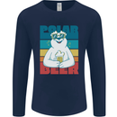 Polar Beer Funny Bear Alcohol Play on Words Mens Long Sleeve T-Shirt Navy Blue