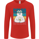 Polar Beer Funny Bear Alcohol Play on Words Mens Long Sleeve T-Shirt Red