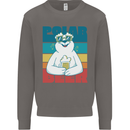 Polar Beer Funny Bear Alcohol Play on Words Mens Sweatshirt Jumper Charcoal