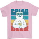 Polar Beer Funny Bear Alcohol Play on Words Mens T-Shirt 100% Cotton Light Pink