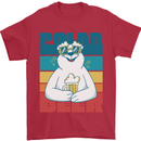 Polar Beer Funny Bear Alcohol Play on Words Mens T-Shirt 100% Cotton Red