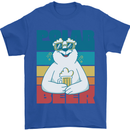 Polar Beer Funny Bear Alcohol Play on Words Mens T-Shirt 100% Cotton Royal Blue