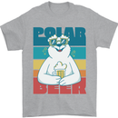 Polar Beer Funny Bear Alcohol Play on Words Mens T-Shirt 100% Cotton Sports Grey